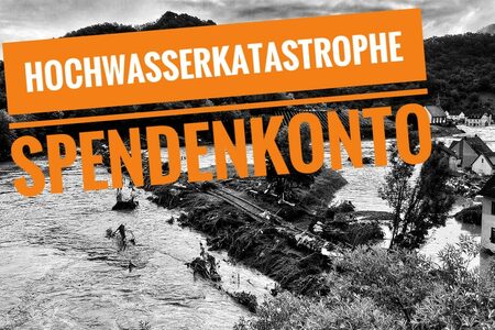 Hochwasserschäden und Aufruf für ein Spendenkonto