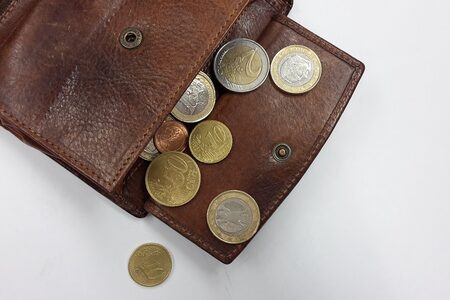 Porte­mon­naie mit Münzgeld