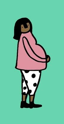 Illustration schwangere Frau