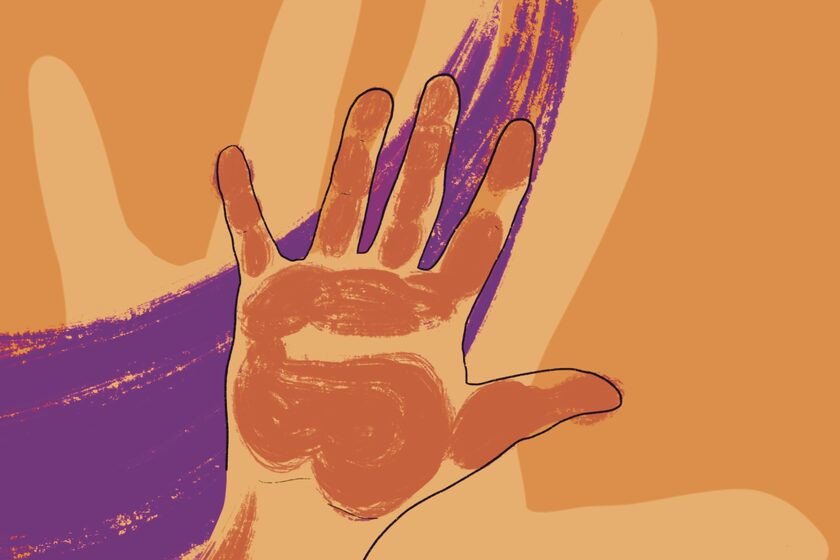 Illustration "Stop Gewalt" (Hände)