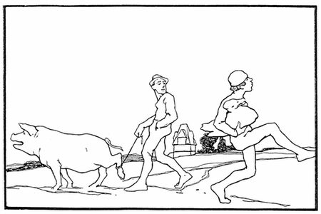 Illustration zum Märchen "Hans im Glück"