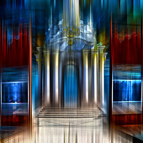 KYIV-MAIDAN-SUMMER-NIGHT-16-GRAD - 100 x 100 cm Alu Dibond, Werner Eismann