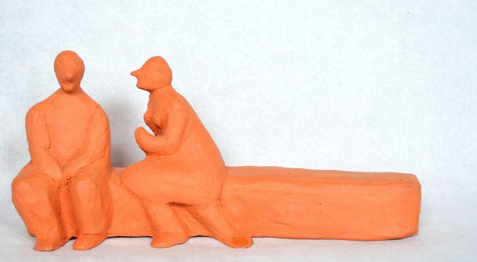 ohne Titel, L 26cm x H 12cm x B 7cm, Terrakotta, Barbara Kaul