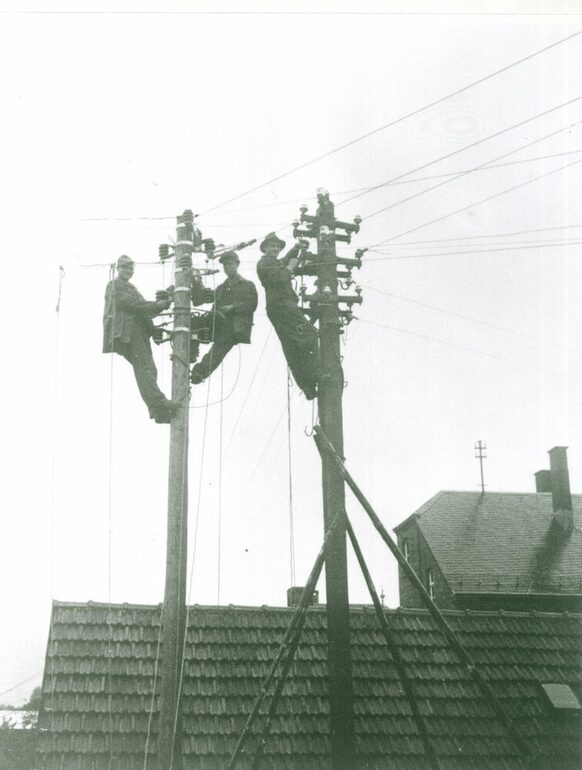 Ortsnetzbau Bad Laasphe um 1950