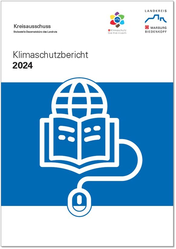 Titelseite Klimaschutzbericht 2024 Landkreis Marburg-Biedenkopf