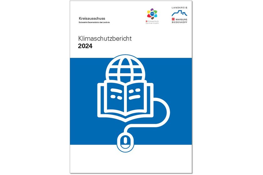 Titelseite Klimaschutzbericht 2024 Landkreis Marburg-Biedenkopf