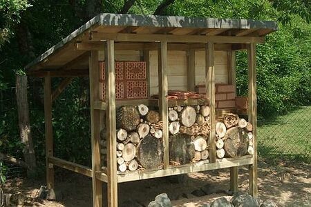 Insektenhotel im Schulgarten des Schulbiologiezentrums