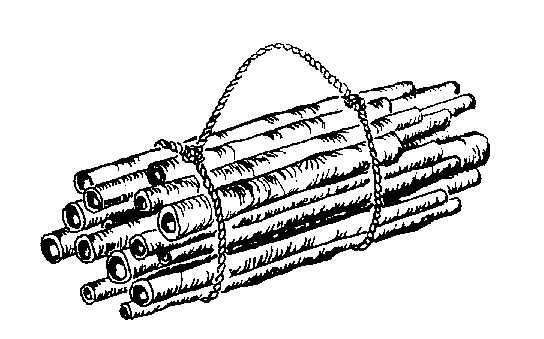 Skizze Zweige als Nisthilfe