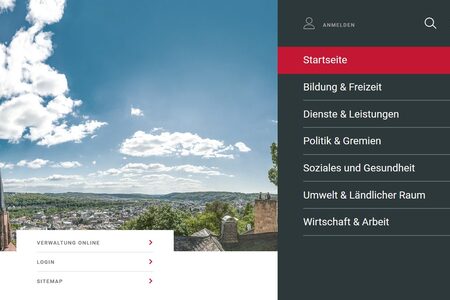 Der Aufbau der neuen Internetseiten des Landkreises Marburg-Biedenkopf orientiert sich an den Interessen und Bedürfnissen unserer Kundinnen und Kunden. Die übersichtliche Navigation sorgt zudem für eine nutzerfreundliche Menüstruktur. (Foto/Screenshot: Landkreis Marburg-Biedenkopf)