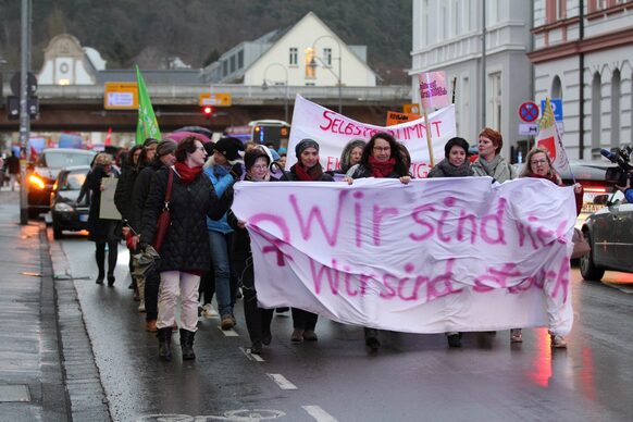 Teilnahmer der Demonstration