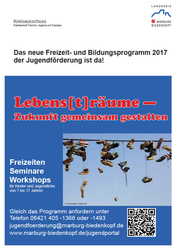 Plakat zum Freizeit- und Bildungsprogramm 2017 der Jugendförderung