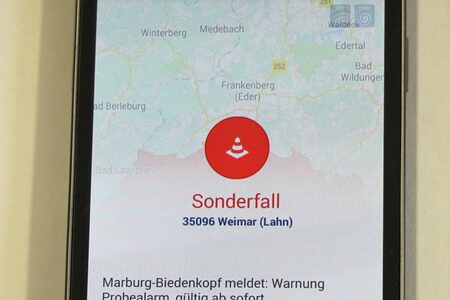 Smartphone mit KATWARN-App