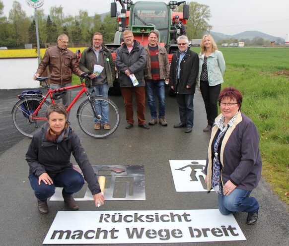 Die beteiligten Akteure auf einem Radweg