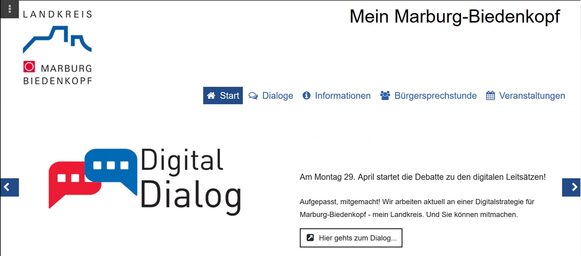 Webseiten-Ausschnitt Digitial-Dialog