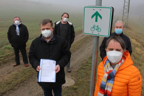 Foto zur Pressemitteilung 116/2021 (Förderbescheid Radverkehrsverbindung Momberg – Mengsberg))