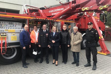 Besuch der Delegation beim Landesverband der Feuerwehr in Danzig
