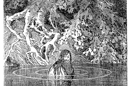 Illustration von Otto Ubbelohde zum Märchen "Eisenhans"