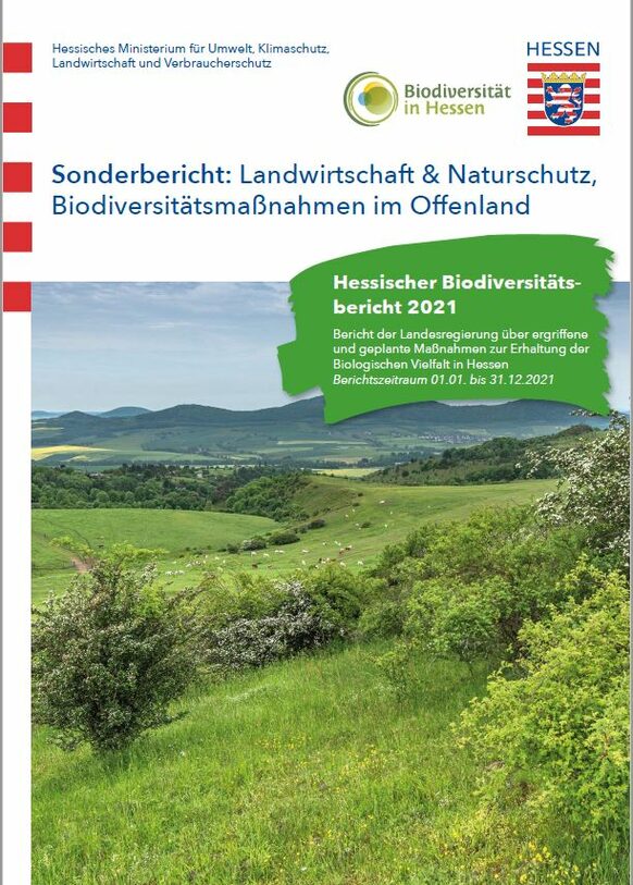 Titelseite des Biodiversitätsbericht des Landes Hessen