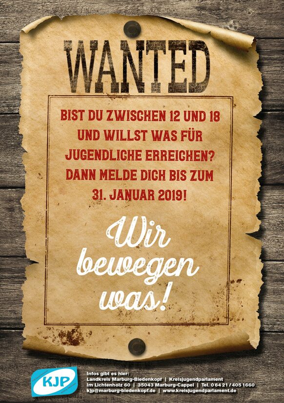 Wanted Plakat KJP