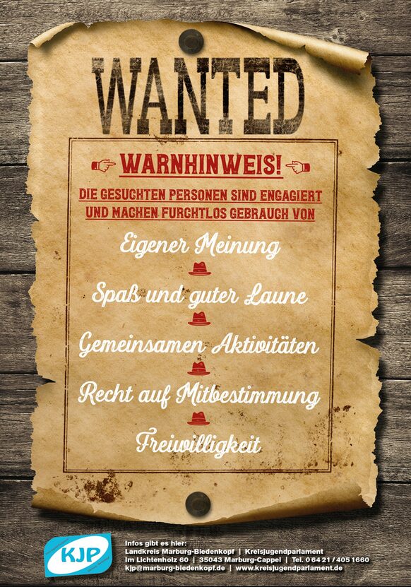 Wanted Plakat KJP