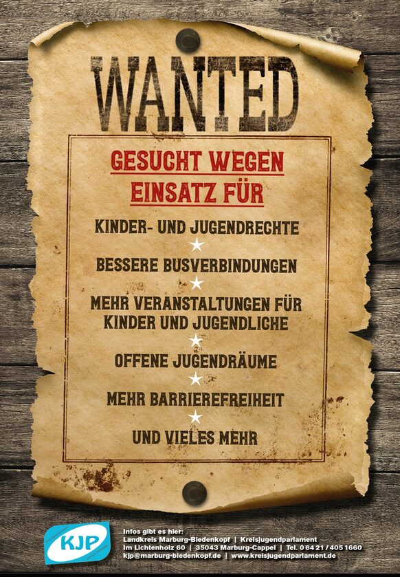 Wanted Plakat KJP