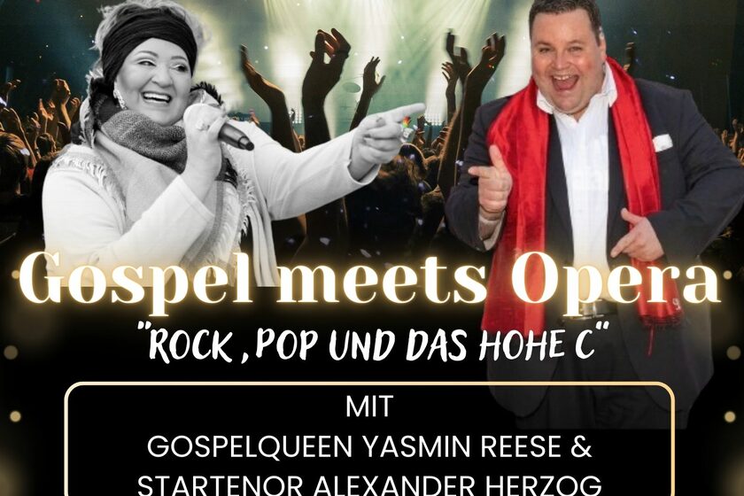 Fotografie des Plakats zu "Gospel meets Opera"