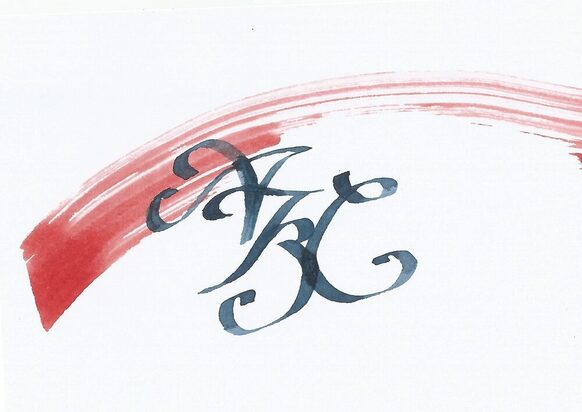 Kalligraphie:  Arbeitsvorgabe meiner workshops