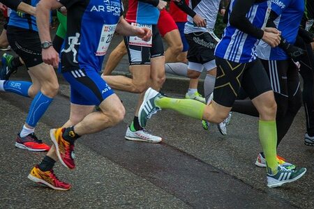 Teilnehmer beim Volkslauf