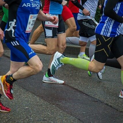 Teilnehmer beim Volkslauf